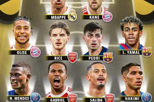 外媒评赛季至今最佳阵：凯恩、姆巴佩、亚马尔领衔，枪手3人入选